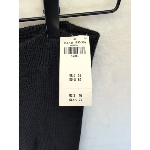 Abercrombie & Fitch Skirt Women's Medium Black Ribbed Maxi 22" Slits - Picture 10 of 12